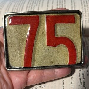 Vintage license plate Belt Buckle NEW handmade one of a kind unisex